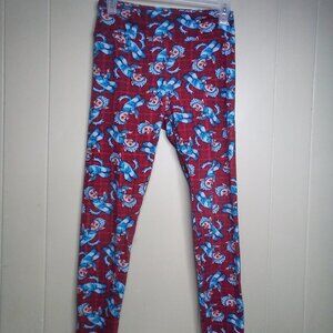 Lularoe Leggings One Size OS Where The Wild Things Are Red Blue